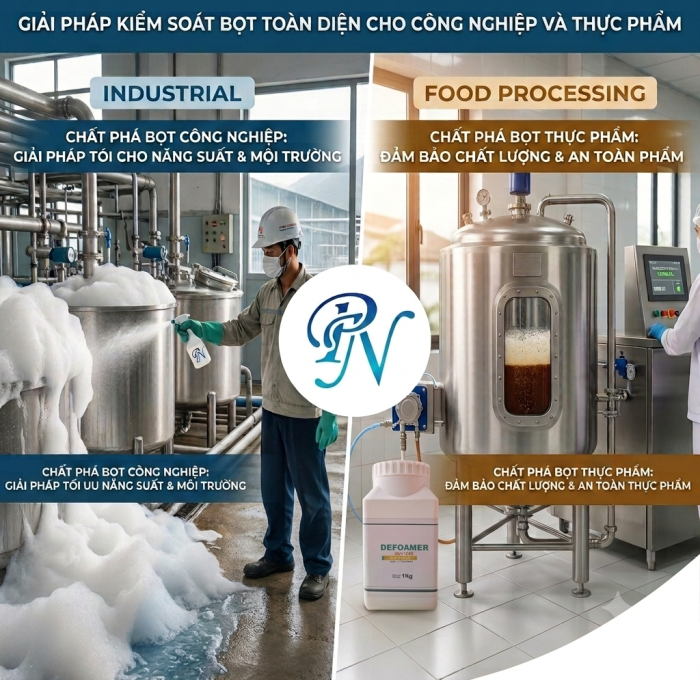 Chất Phá Bọt (Defoamer) – Giải Pháp Tối Ưu Cho Hiệu Suất Và Chất Lượng Sản Xuất