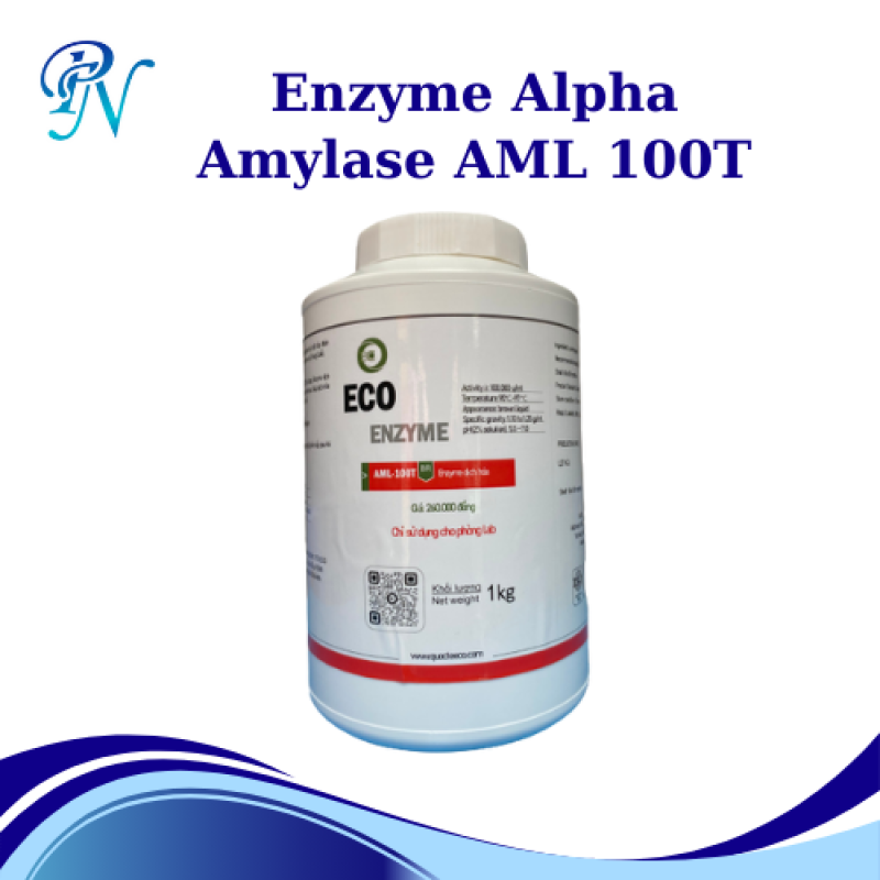 Enzyme Alpha Amylase AML 100T - Thủy Phân Tinh Bột Thành Đường - Dùng Cho Lên Men Thực Phẩm - Chai 1kg